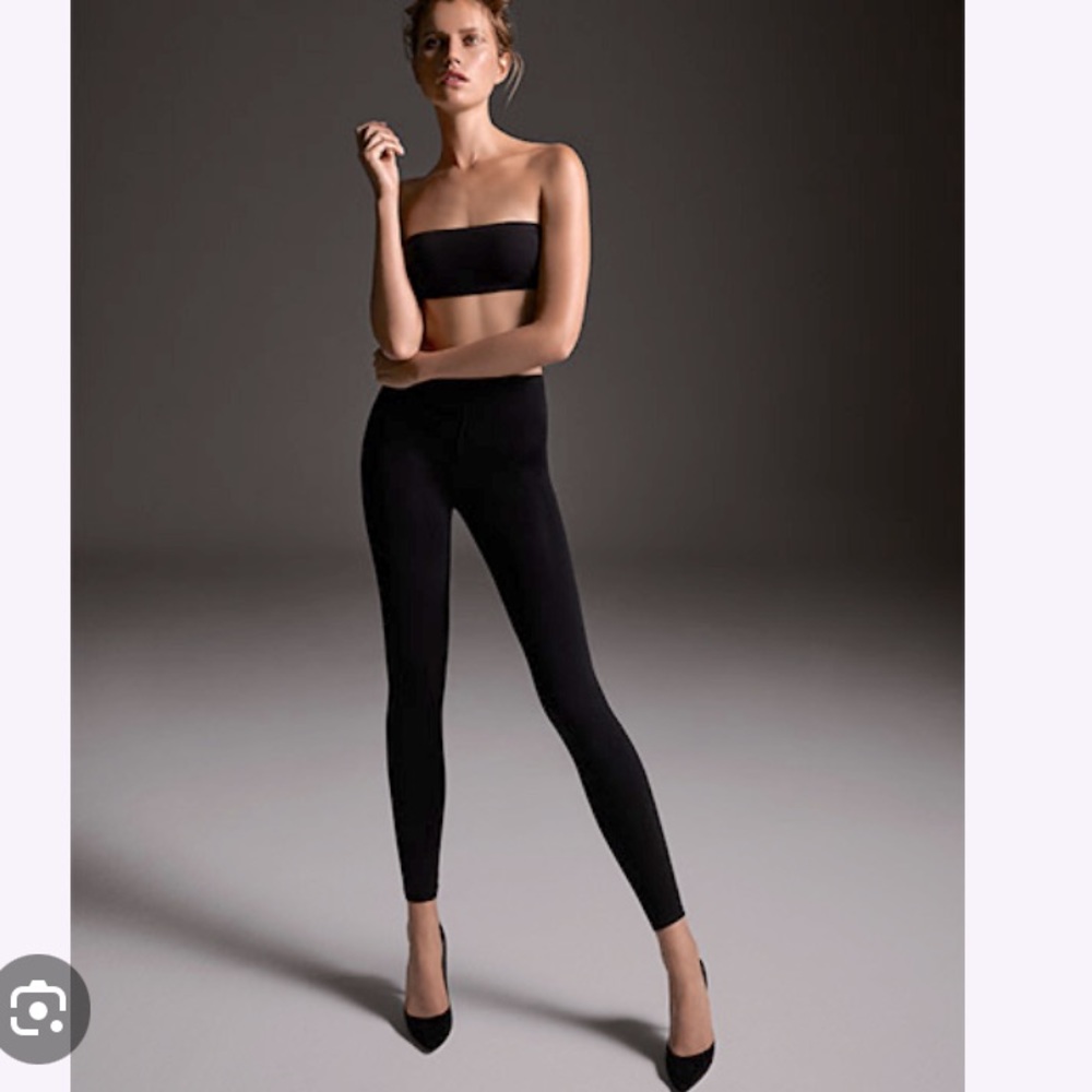 NWT Wolford black velour|ultra suede leggings size 2